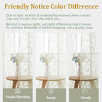 OWENIE Furman Cafe Curtains 45 Inch Length 2 Panels Set, Elegant Geometric - Image 5