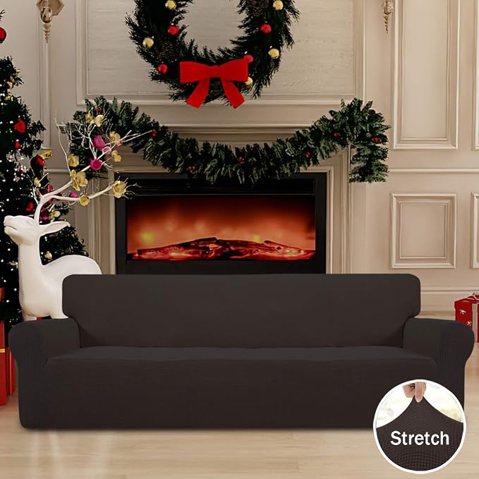 Easy-Going Stretch 4 Seater Sofa Slipcover 1-Piece Sofa Cover Furniture - Image 2