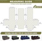 TAOCOCO 100% Waterproof Recliner Sofa Cover, Non Slip Split Couch Covers - Image 2