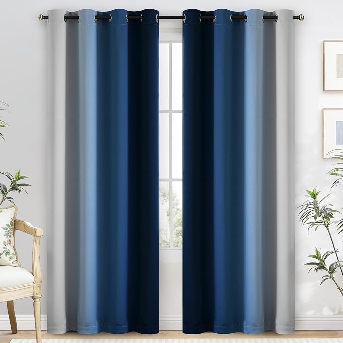 Yakamok 100% Blackout Curtains 63 Inch Length 2 Layers, Light Blocking Thermal - Image 2