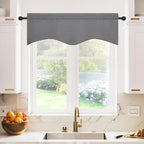 NICETOWN Blackout Valances for Bedroom, Small Window Covering Curtain Set Light - Image 2
