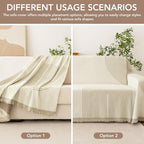 Couch Cover for Dogs, Boho Sofa Covers for 3 Cushion Couch, Chenille Sofa - Image 5