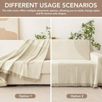 Couch Cover for Dogs, Boho Sofa Covers for 3 Cushion Couch, Chenille Sofa - Image 3