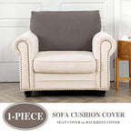 Couch Cushion Cover Seat Cushion Cover Stretch Armchair Cover Separate - Image 3