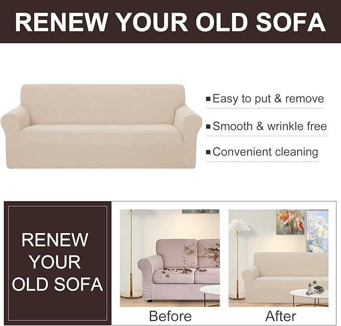 U-NICE HOME Recliner Chair Covers Stretch Couch Cover Sofa Cover Sofa Slipcover - Image 5