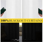 NICETOWN 100% Absolutely Blackout Linen Curtains - Image 3