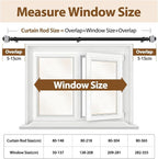 2 Pack Black Curtain Rods for Windows 48 to 84 Inch, USFOOK 7/8 Inch - Image 7