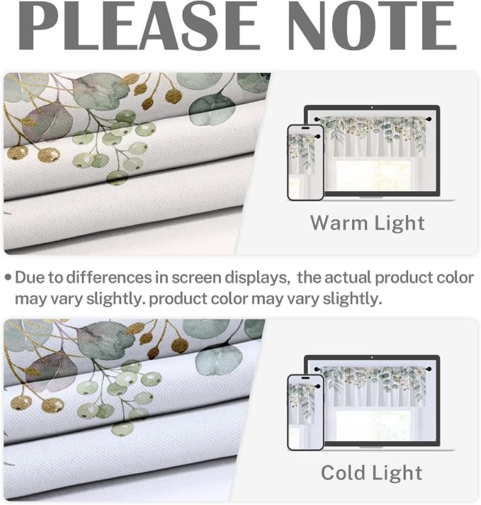 Emvency 4 Pack Valances Window Treatments, 52x18 Inch Rod Pocket - Image 6
