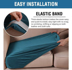 H.VERSAILTEX Velvet Stretch Couch Cushion Cover Plush Cushion Slipcover - Image 4