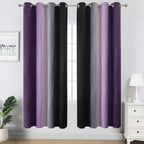 Estelar Textiler Purple and Black Blackout Curtains - Image 2