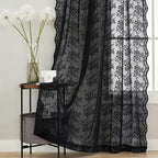 YJ YANJUN Vintage Lace Curtains 80 inch Length 2 Panles - Image 4