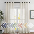 NICETOWN Linen Sheer Curtains 90 inch Length by NICETOWN