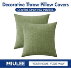 MIULEE Pack of 2 Couch Throw Pillow Covers 18x18 Inch Spring Soft Sage Green - Image 6