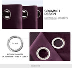 MIULEE Velvet Curtains Purple Orchid Elegant Grommet Thermal Insulated - Image 2