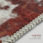 Ompaa Living Room Rug 5x8 Beige Area Rug Machine Washable Boho Rug Non Slip - Image 8