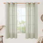 LAMIT Linen Curtains 63 inch Length 2 Panels by LAMIT