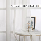 NICETOWN Beige Sheer Curtains Airy & Elegant - Image 2