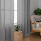 Chyhomenyc Extra Long Sheer Curtain Panels 96 Inches, Voile Top Dual Rod - Image 9