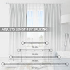 Thestoa Curtain Rods for Windows 30-62 Inch, 5/8" White Curtain Rod for Bedroom - Image 5