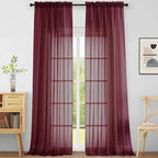 Extra Wide Sheer Curtains 120 Inches Long, Extra Long Light Filtering Modern by Home