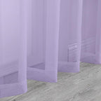 Chyhomenyc Sheer Lilac Tier Curtains 24 Inch Length, Small Window Curtains - Image 9