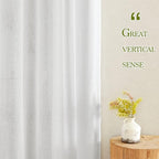NICETOWN White Living Room Curtains Extra Long 135 inches Long, Grommet Linen - Image 5