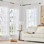 jinchan Belrose Linen Sheer Curtains - Image 2