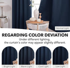 Deconovo Back Tab and Rod Pocket Drapes and Curtains Short Blackout Curtains - Image 6