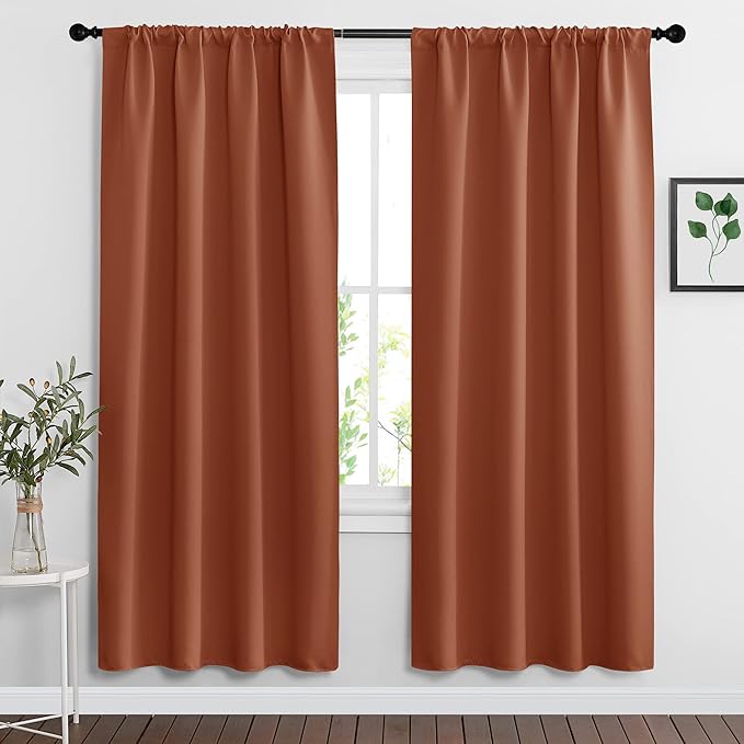 RYB HOME Blackout Curtains for Bedroom Living Room 72 inches Long, Thermal by RYBHOME
