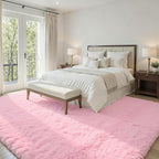 5x7 Area Rugs for Living Room Rug: Soft Fluffy Shag Light Pink Rugs for Bedroom - Image 2