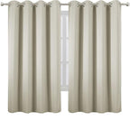 LEMOMO Light Beige Thermal Blackout Curtains/52 x 63 Inch/Set of 2 Panels Room - Image 2
