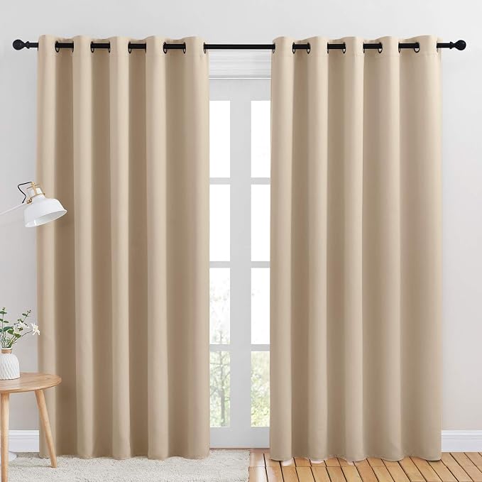 NICETOWN Room Darkening Window Curtain Panels, Thermal Insulated Grommet Room by NICETOWN