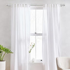 IFELS Heavy Duty Curtain Rods for Windows 48 to 84 Inch, 1 Inch Silver Window - Image 2