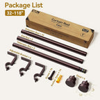 YaFex Curtain Rods 2 Pack 32-118 Inch, Heavy Duty 1 Inch Curtain Rod, Bronze - Image 8