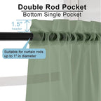 OWENIE Short Sheer Curtains 30 Inches 2 Panels Set, Kitchen Tiers Light - Image 3