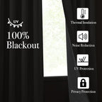 NICETOWN Faux Linen 100% Blackout 108 inch Curtains - Image 3