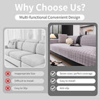 Velvet Couch Cover, Washable Sectional Sofa Cover, Anti Slip Sofa Slipcovers - Image 4