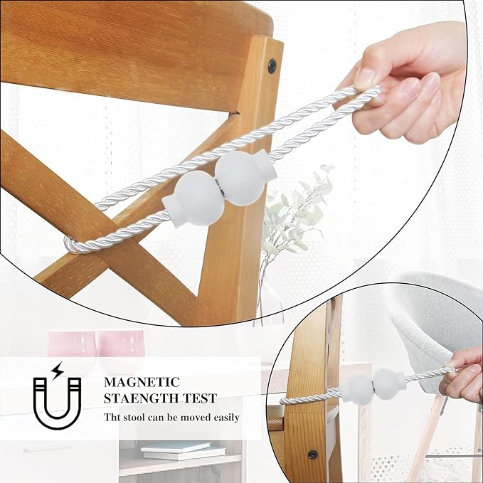 6 Pack Magnetic Curtain Tiebacks Modern Handmade Rope Curtain Tie Backs - Image 4