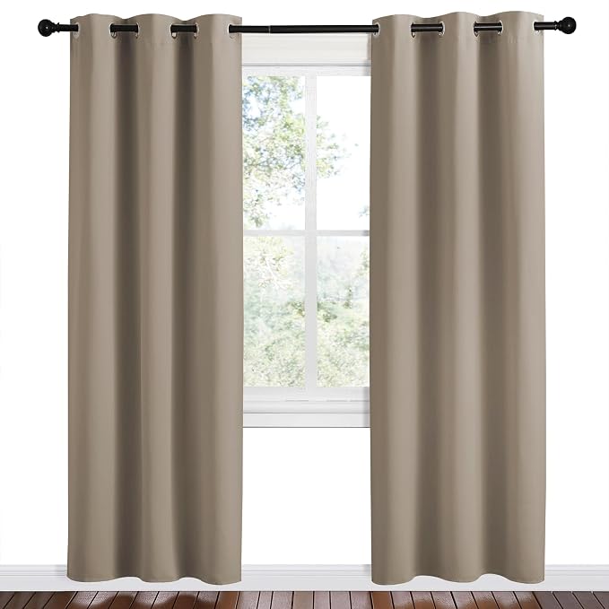 NICETOWN Taupe Room Darkening Curtains - Image 2