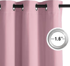 NICETOWN Room Darkening Draperies Curtains Panels, 2 Panels Rouge Pink W52 x L84 - Image 4