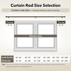 IFELS Heavy Duty Curtain Rods for Windows 48 to 84 Inch, 1 Inch Bronze Curtain - Image 3