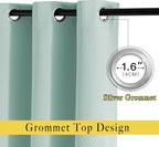 NICETOWN Seafoam Green Blackout Curtains 90 inches Long, Grommet Thermal - Image 2