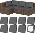8Pcs Stretch Patio Cushion Covers, Outdoor Couch & Sofa Replacement Slipcovers by VORSHAPE