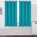 LEMOMO Teal Blackout Curtains 66 x 63 Inch Length/Set of 2 Curtain by Lemomo