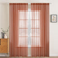 MIULEE 2 Panels Solid Color Sheer Window Curtains Elegant Window Voile Fall by MIULEE