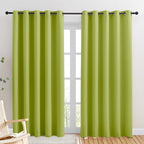 NICETOWN Room Darkening Draperies Window Curtain Panels, Fresh Green, 2 Panels by NICETOWN