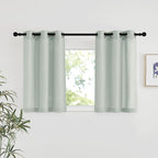 NICETOWN Sage Green Linen Kitchen Window Curtains Over Sink, Grommet Thick by NICETOWN