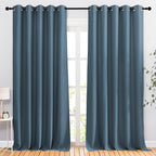 NICETOWN Smoky Blue Sliding Door Curtains 2 Panels Set 118 inches Long by NICETOWN