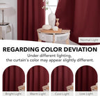Deconovo Solid Room Darkening Curtains Rod Pocket and Back Tab Blackout Curtains - Image 6