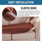H.VERSAILTEX Velvet Stretch Individual Couch Cushion Cover Plush Slipcover - Image 4